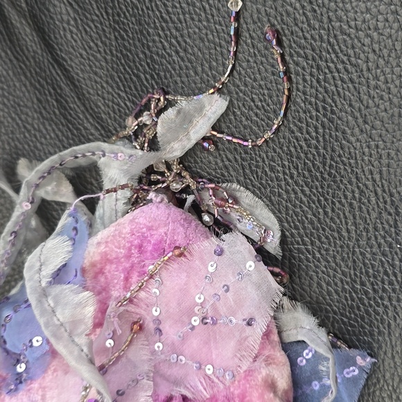 Elegant Beaded Evening Bag - Pink and Purple - Picture 5 of 6